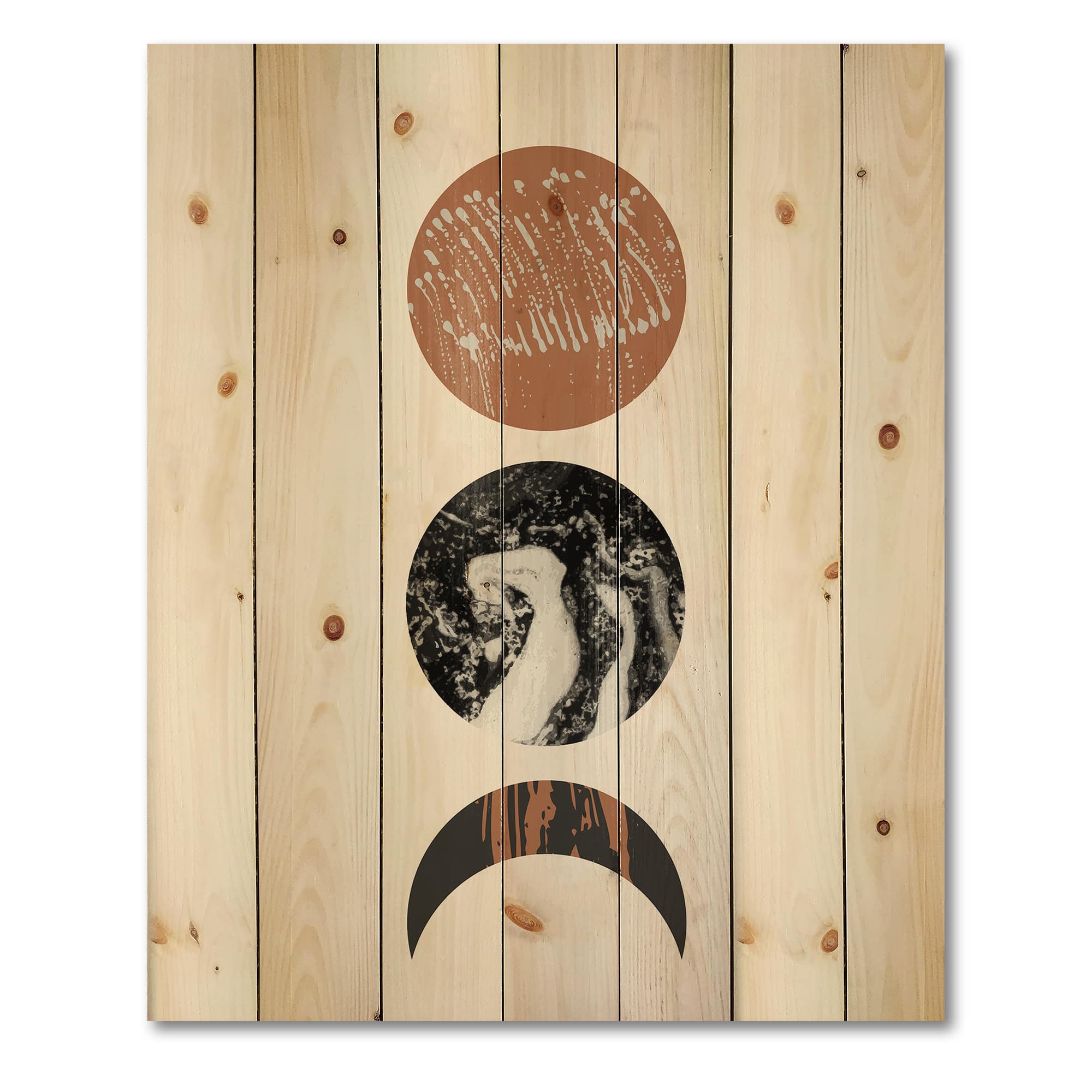Designart - Retro Shapes Abstract Suns and Moons